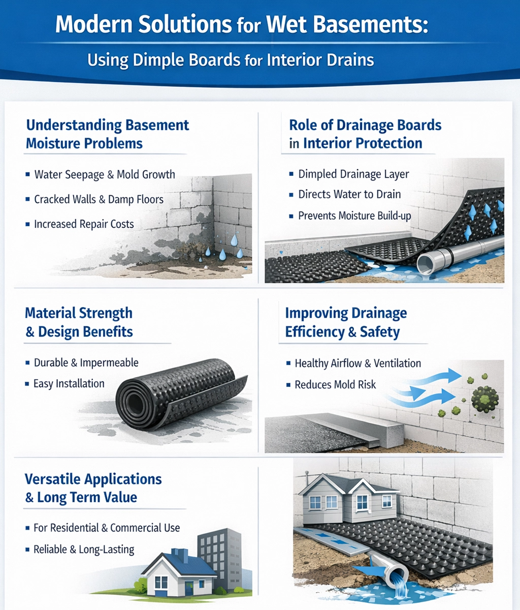 Modern Solutions for Wet Basements using Dimple Boards - Indokon